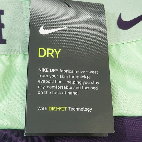 Nike Trophy Short Girl's Dri Running Training Athletic Purple Green DA1099-525 - Picture 5 of 8